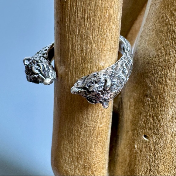 Sᴛᴇʀʟɪɴɢ Sɪʟᴠᴇʀ Fᴇʀʀᴇᴛ/Wᴇᴀsᴇʟ Wʀᴀᴘ Sᴛʏʟᴇ Rɪɴɢ - Picture 4 of 15